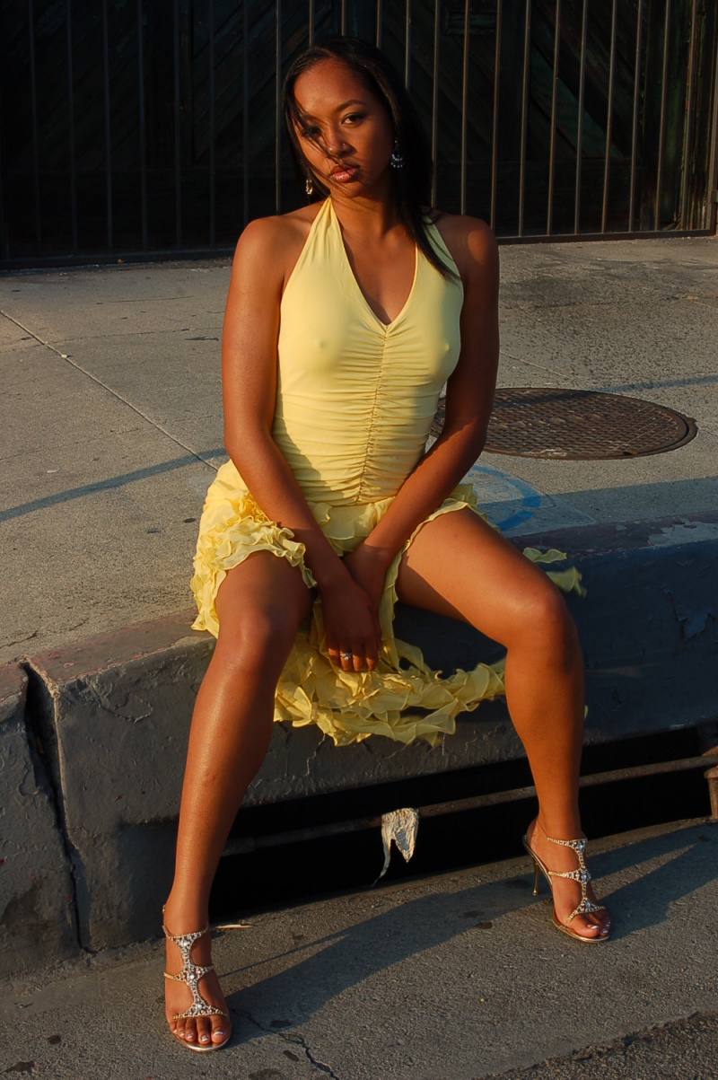 Female model photo shoot of Amber Yoshie in Downtown Los Angeles