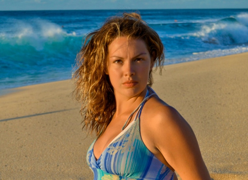 Female model photo shoot of JO JO in North Shore, Hawaii, makeup by Anja Williams