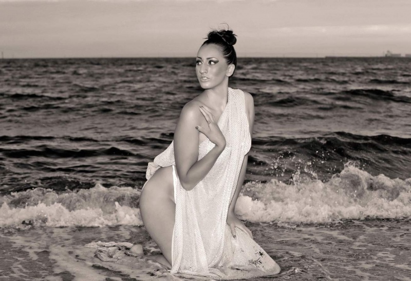 Female model photo shoot of Katie Gray in Beach - Port Melbourne