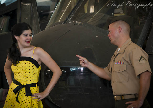 Male and Female model photo shoot of Wes Hough and Jennifer Jasmin in Pacific Aviation Museum