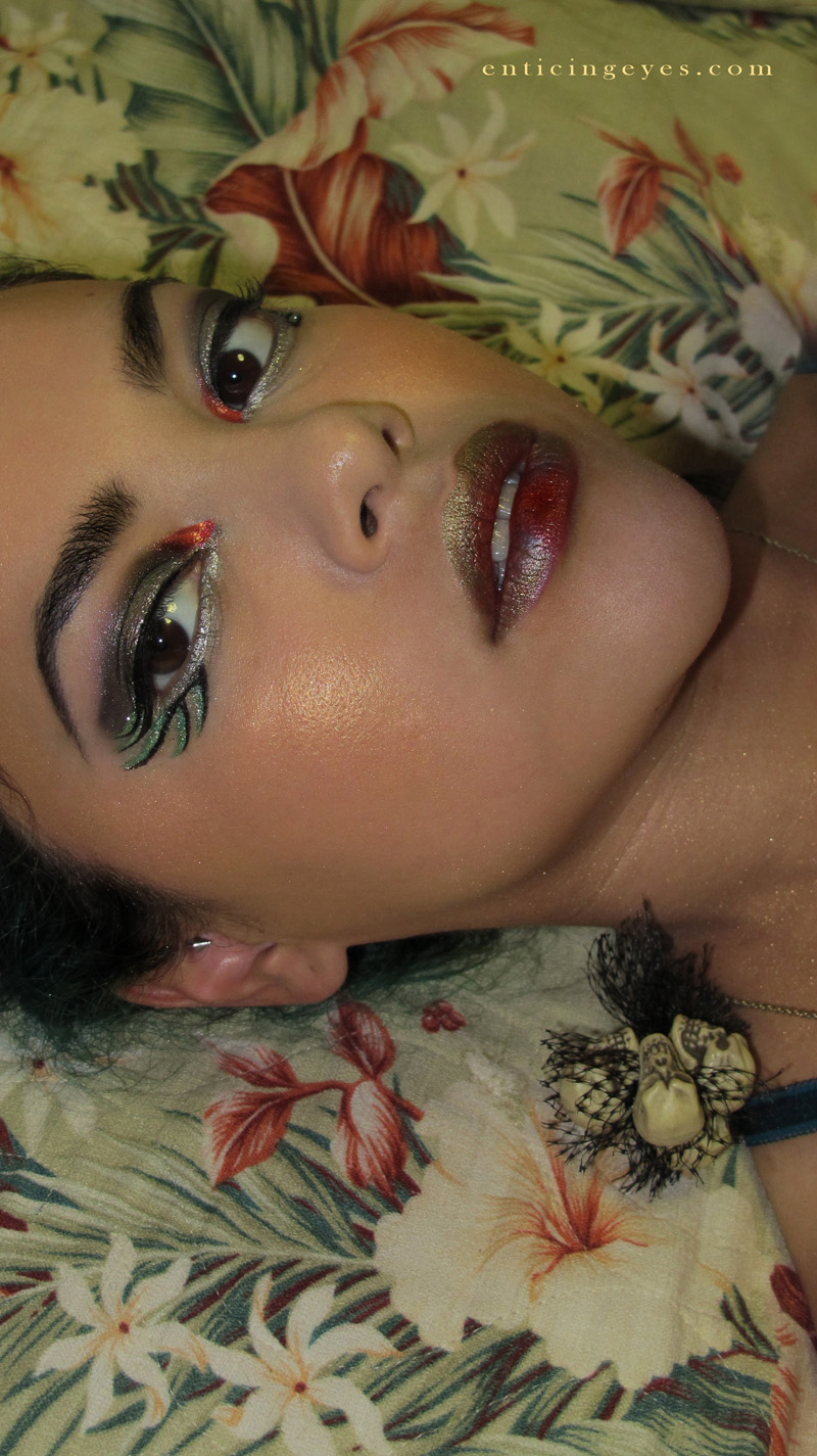 Female model photo shoot of Enticing Eyes in Kamuela, Big Island, makeup by Enticing Eyes