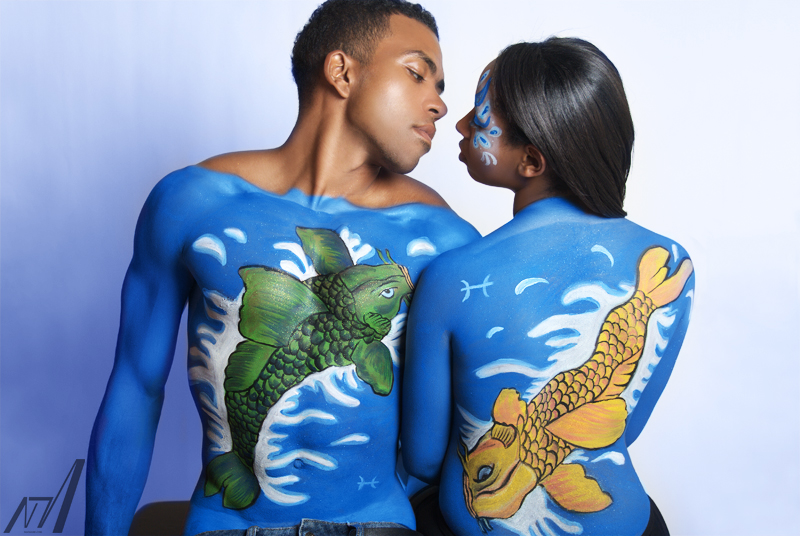 Female model photo shoot of Playful Faces in Maryland, retouched by NayMarie, body painted by Playful Faces