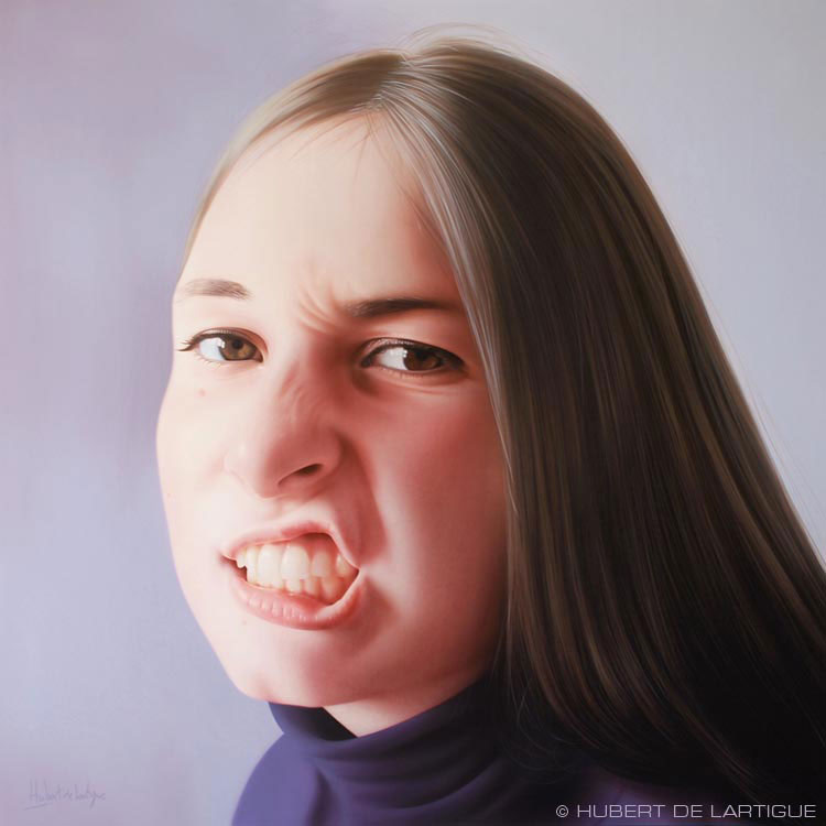 Female model photo shoot of Lapsus in Acrylic on Canvas - 2007, art by Hubert de Lartigue