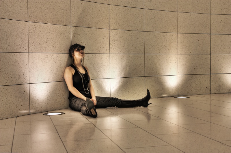 Male model photo shoot of EvilKittenProductions in Montreal Underground