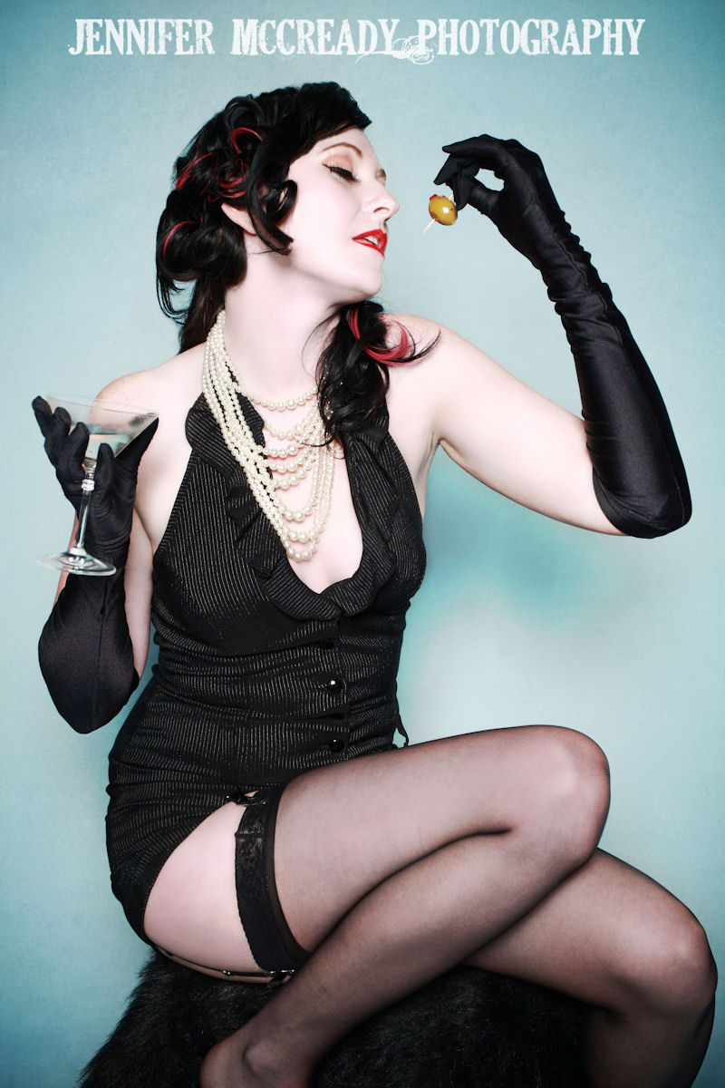 Female model photo shoot of Lady Luck Pin Ups and Maligne in Makeup and Hair By: Karen Sorge Makeup Artistry
