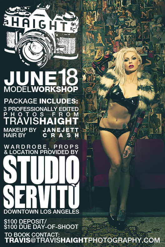 Female model photo shoot of Studio Servitu by Travis Haight in Studio Servitu