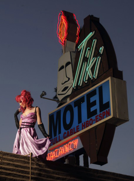 Female model photo shoot of Polly Pocket in Tiki Motel, Tucson, AZ