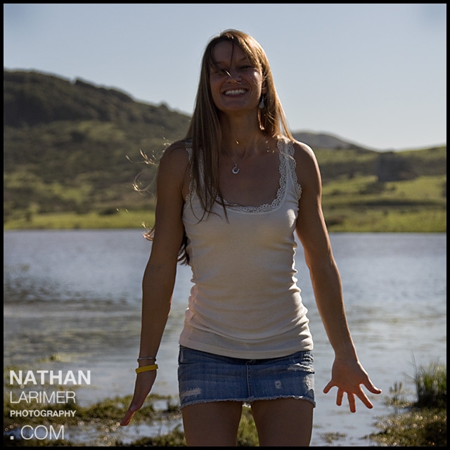 Female model photo shoot of Sarah marathon runner by cancel my account in Lake Nicasio, Marin County, CA