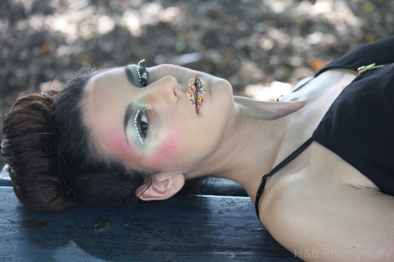 Female model photo shoot of Bonniee -makeup artist  in brisbane city