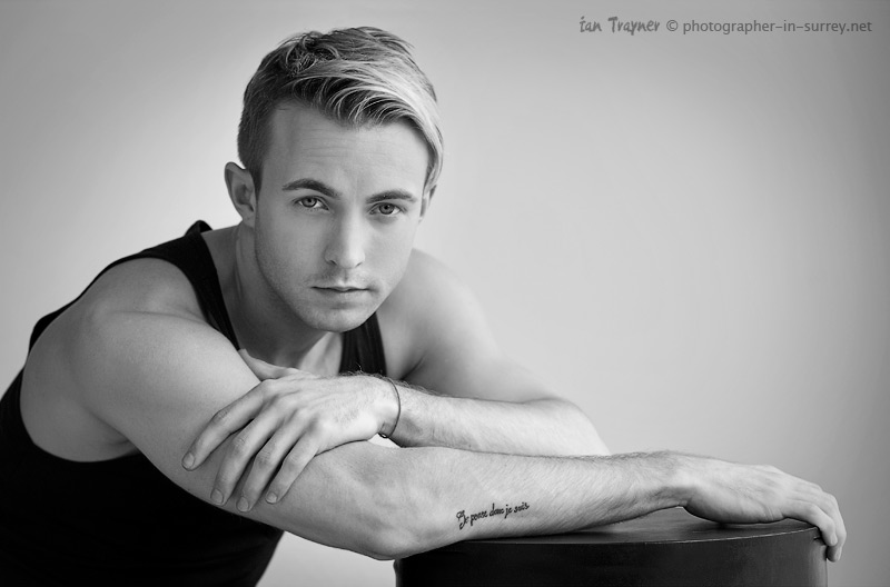 Male model photo shoot of photographer-in-surrey and pierreartist in my studio