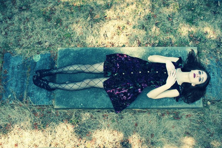 Female model photo shoot of Meghan Duvall in Cemetary in Cheshire, CT
