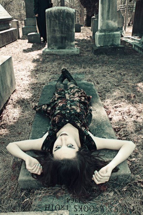 Female model photo shoot of Meghan Duvall in Cemetary in Cheshire, CT