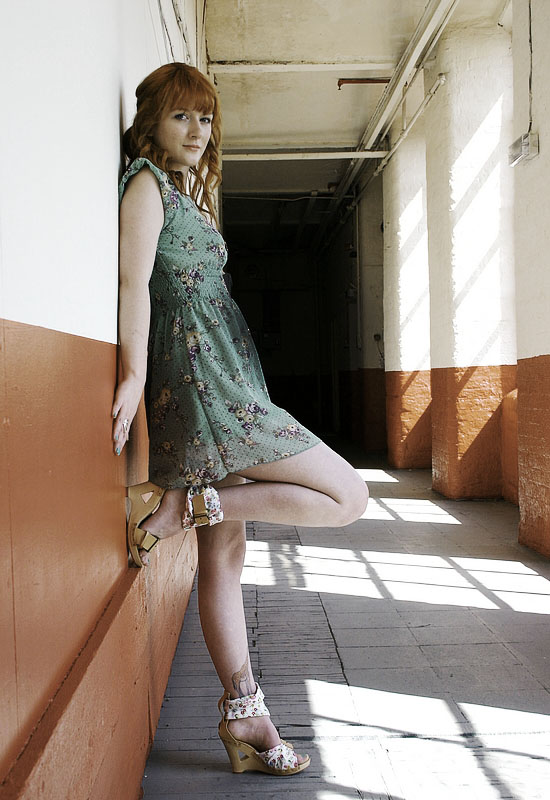 Female model photo shoot of Rachel Edmundson in Hallam Mill, Stockport