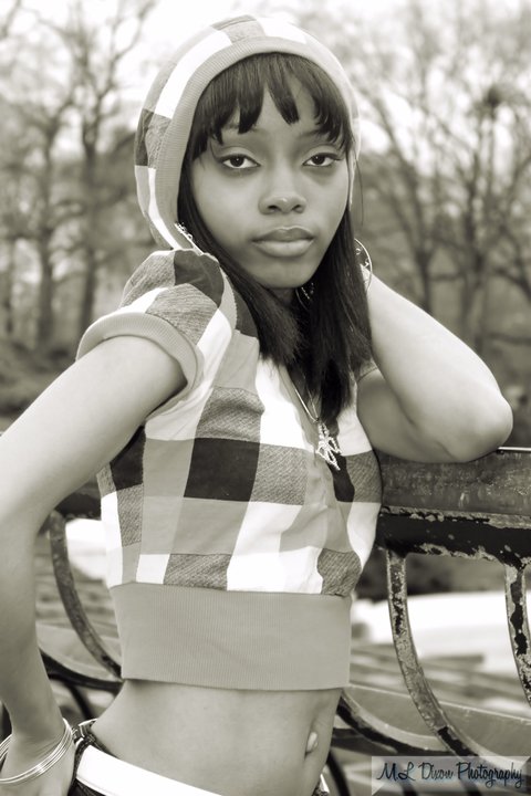 Female model photo shoot of Gemini Nay by ML Dixon Photography in Central Park West, makeup by TBG Makeup Artistry
