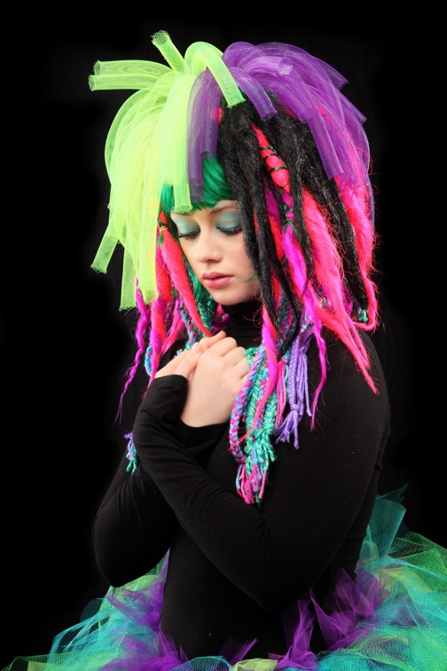 Female model photo shoot of The Wig Splitters and RiottBaby in Portland, OR