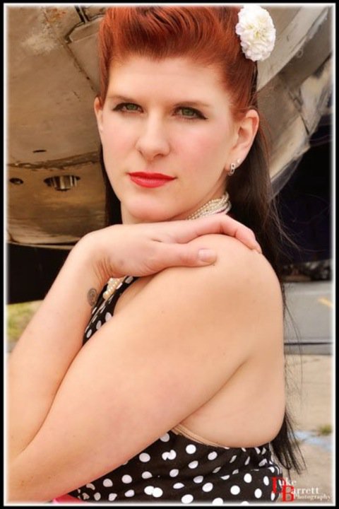 Female model photo shoot of Lil Ms REDD by Barrett Photos  in Martin Air Museum, MD