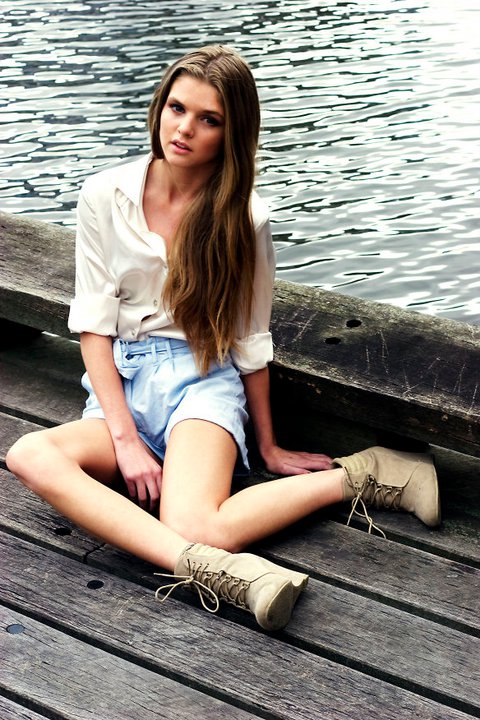 Female model photo shoot of Bern Johnson in Docklands