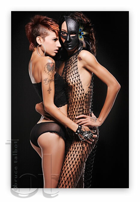 Female model photo shoot of Liana Rivera and Kharma TAT2 Taylor by Bruce Talbot in Tempe, AZ, wardrobe styled by TaylorMade GenetiX