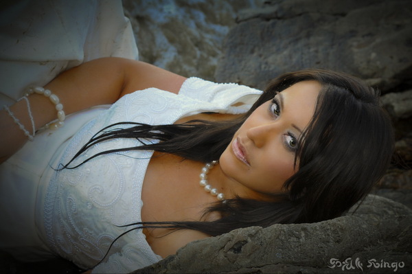 Female model photo shoot of JENNY MARI in Laguna Beach, makeup by Makeupby MsGatica