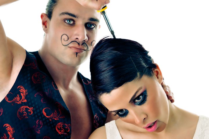Female and Male model photo shoot of MD - hair and make-up and Mark L Allen by Angelis photography