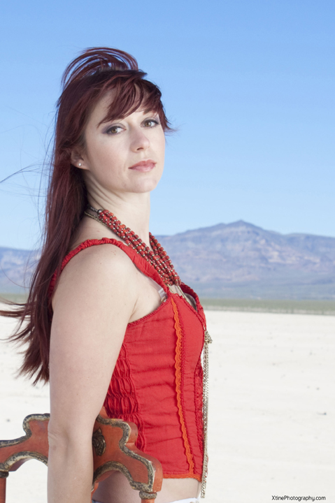 Female model photo shoot of Christine McCall in Dry Lake Bed Nevada