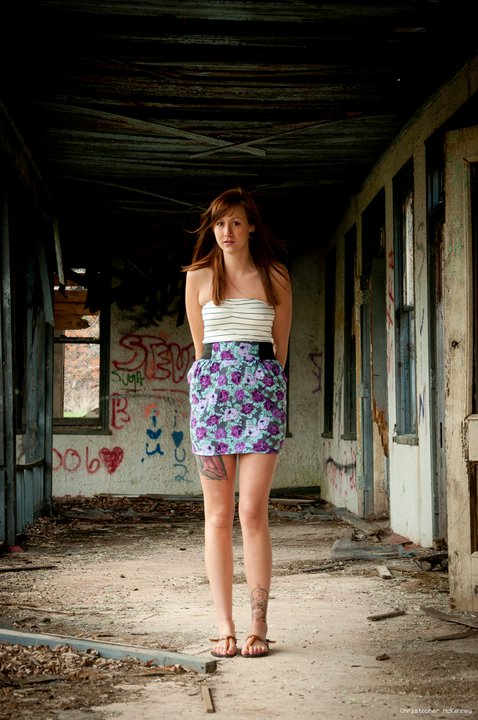 Female model photo shoot of Alexandra Berry in West Mountain Sanitarium, PA