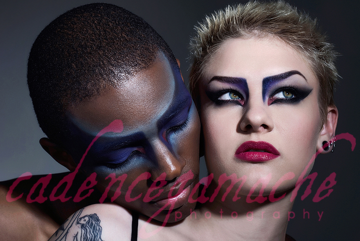 Female and Male model photo shoot of Cadence Gamache, Keith F Miller Jr and Teresa___H, makeup by Teresa_H