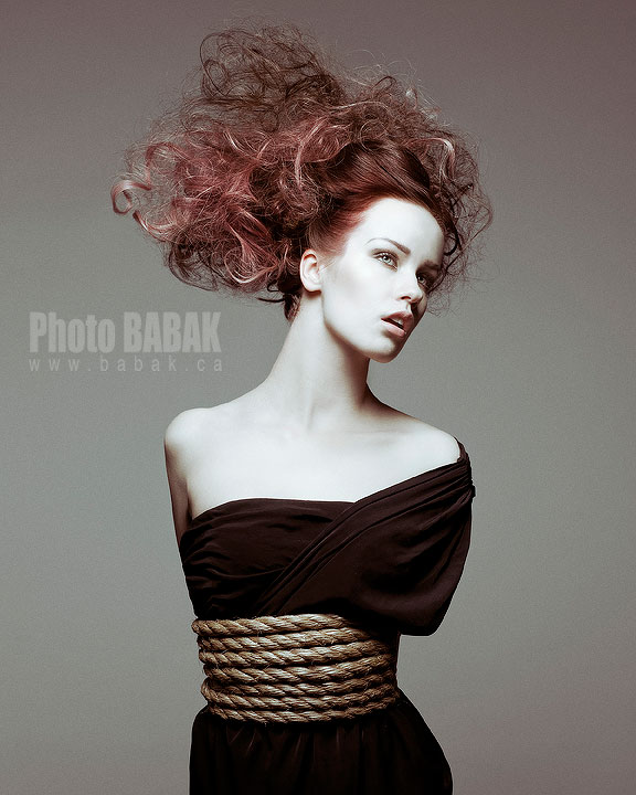 Female model photo shoot of Agatka by  BABAK in toronto, hair styled by Deborah Gavin