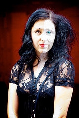 Female model photo shoot of Indigo Empress in Dublin city @ 2010 zombie walk
