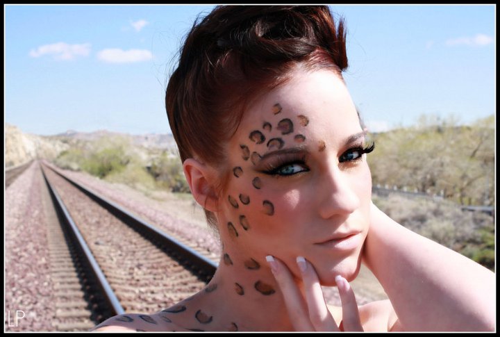 Female model photo shoot of Brittany Lady by Leigh Photography01 in Oro Grande 3/22/11, makeup by DanishaGipson