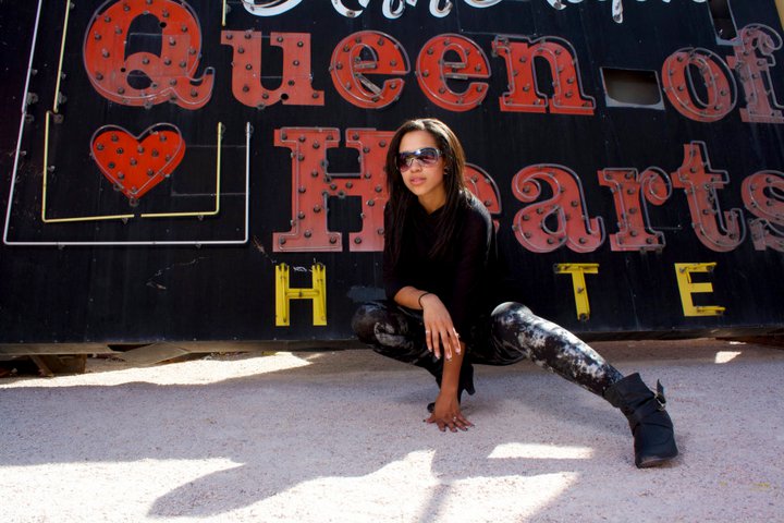 Female model photo shoot of Elizabeth Ian in Graveyard of Signs Sin City