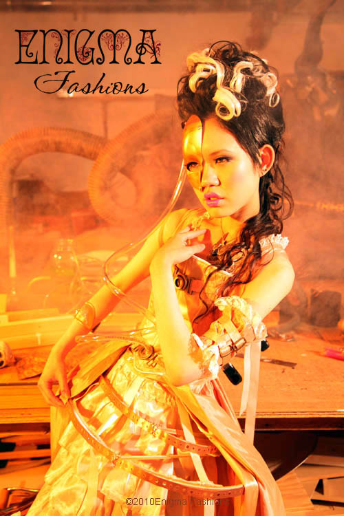 Female model photo shoot of Enigma Fashions and I-Wen Anne Lei, makeup by de_la_artista