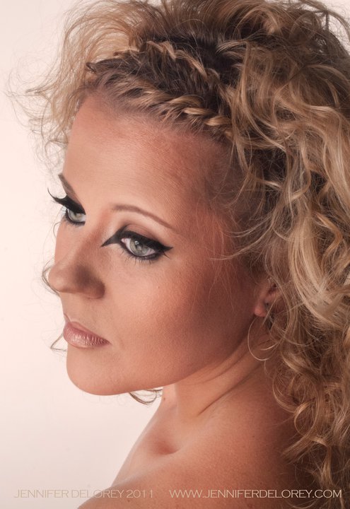Female model photo shoot of Pretty-n-Ink by JL Delorey, hair styled by Kass Sinnott