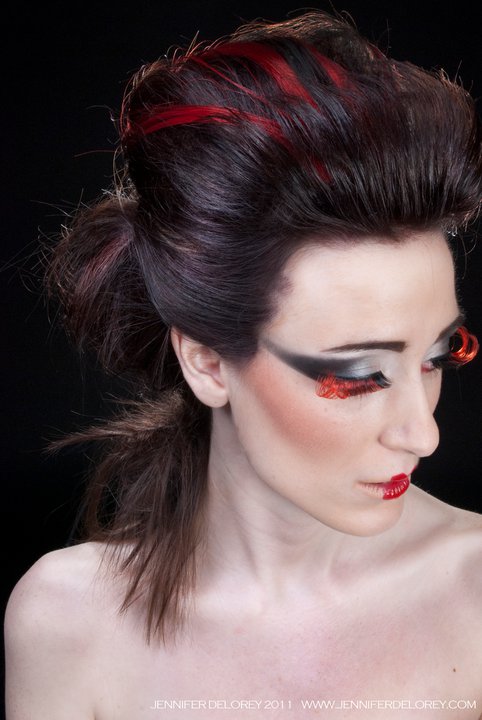 Female model photo shoot of Pretty-n-Ink by JL Delorey, hair styled by Kass Sinnott