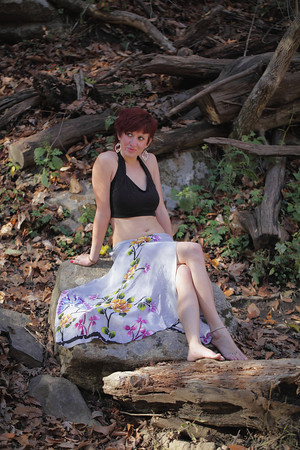 Female model photo shoot of Frankie Hawks in patapsco state park