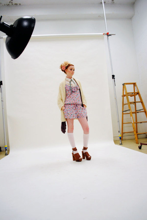 Female model photo shoot of Brynn Weeks in RIT Photo Studio