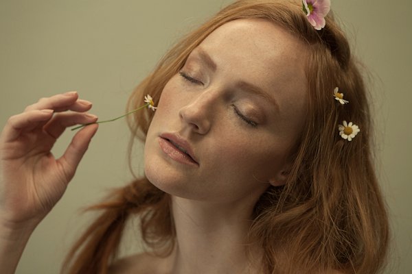 Female model photo shoot of Maya MUA by Luc Coiffait in London