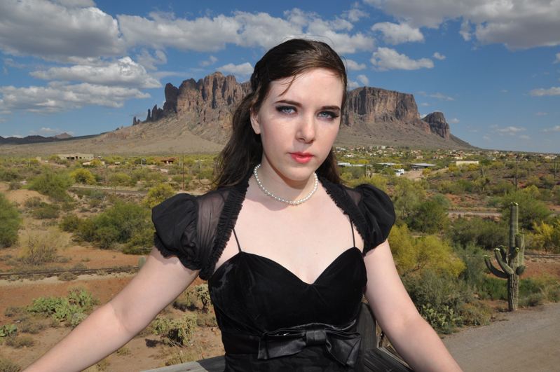 Male and Female model photo shoot of Greg Stanley and Little Ari in Goldfield, Arizona