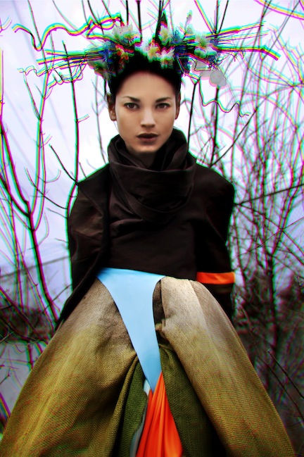 Female model photo shoot of Yeva Dashevsky in Chicago, clothing designed by Nicole Omalley