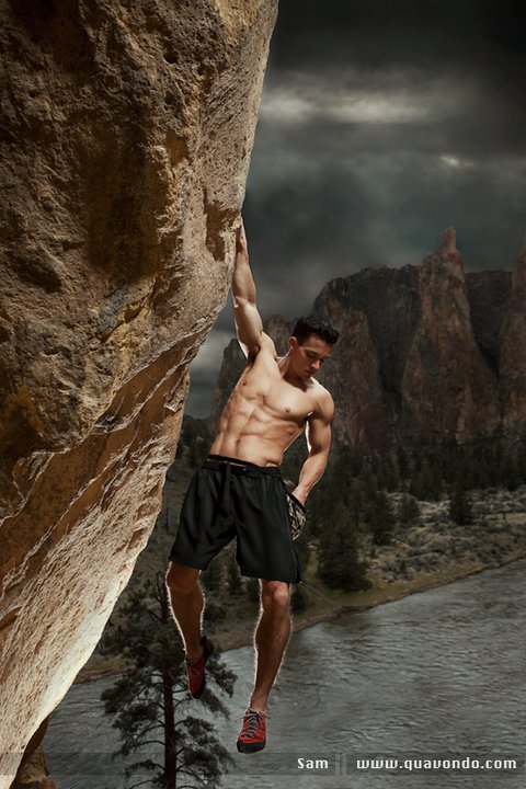 Male model photo shoot of Sam Coy in Smith Rock