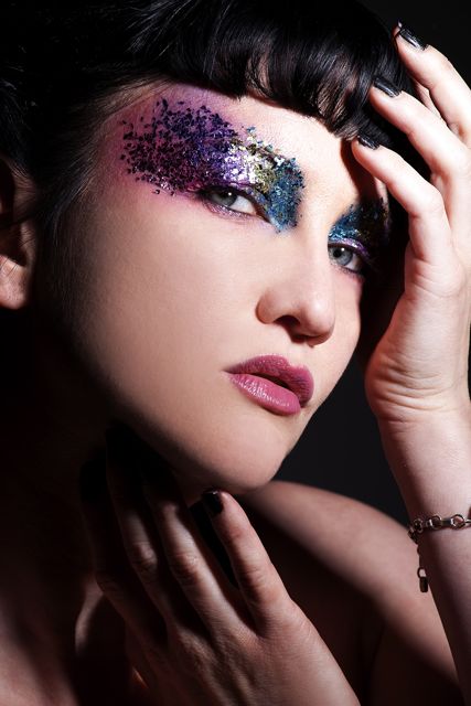 Female model photo shoot of Dana Blue by Elaine Dunn in Houston, TX, makeup by Jenni Davis Makeup