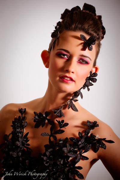 Female model photo shoot of Hairhappy and Alex Jean William by John Wirick, makeup by Susan Schroeder