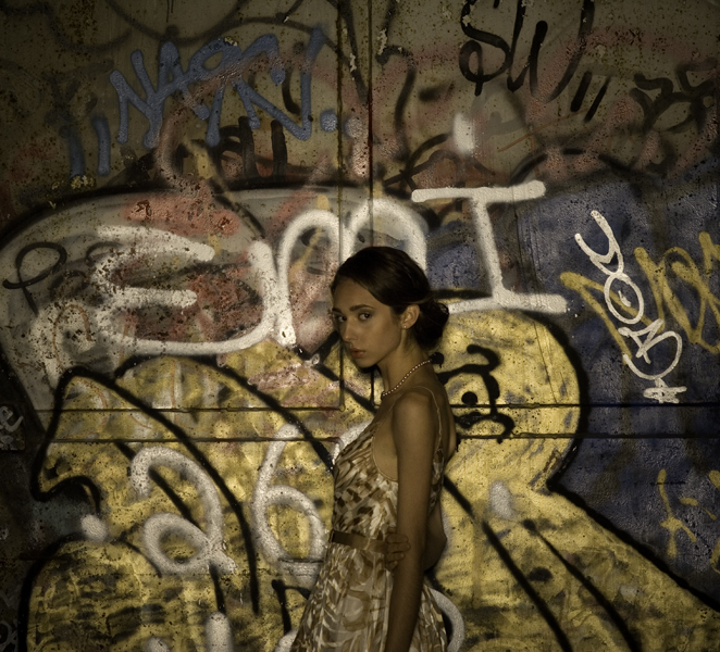 Female model photo shoot of Jackie Paniagua in Upper West Side Underpass