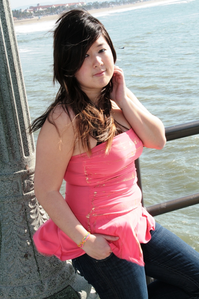 Female model photo shoot of Jill Kong in HB Pier