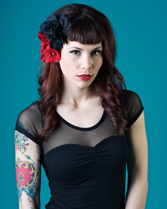 Female model photo shoot of Kandee Layne  by Grit City Pinups