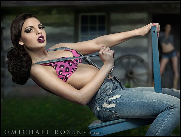 Female model photo shoot of April Gildea by Michael Rosen - Chicago in Chicago, makeup by Z-Artistry