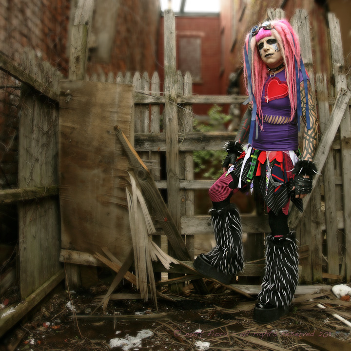 Male model photo shoot of matt fiora and Rocky Doll in covington, ky., clothing designed by TRASHGLAM