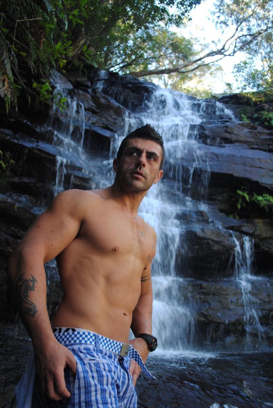 Male model photo shoot of Wade Brennan in Somersby Falls, somersby NSW Australia