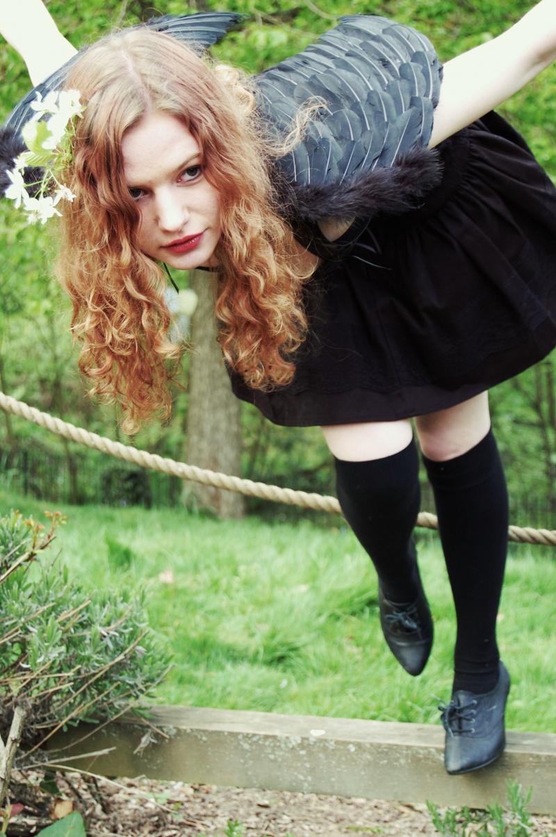 Female model photo shoot of Saxon Wit by Danhi Santana and inspiration-elle in Highgate cemetary