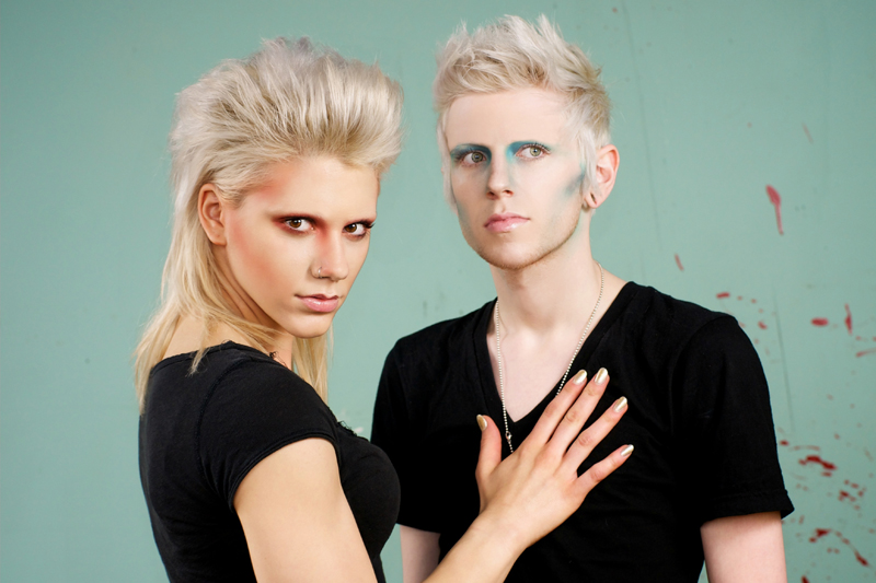 Male and Female model photo shoot of Studio Tempura and Elena Rose, makeup by Josephine Love MUAH